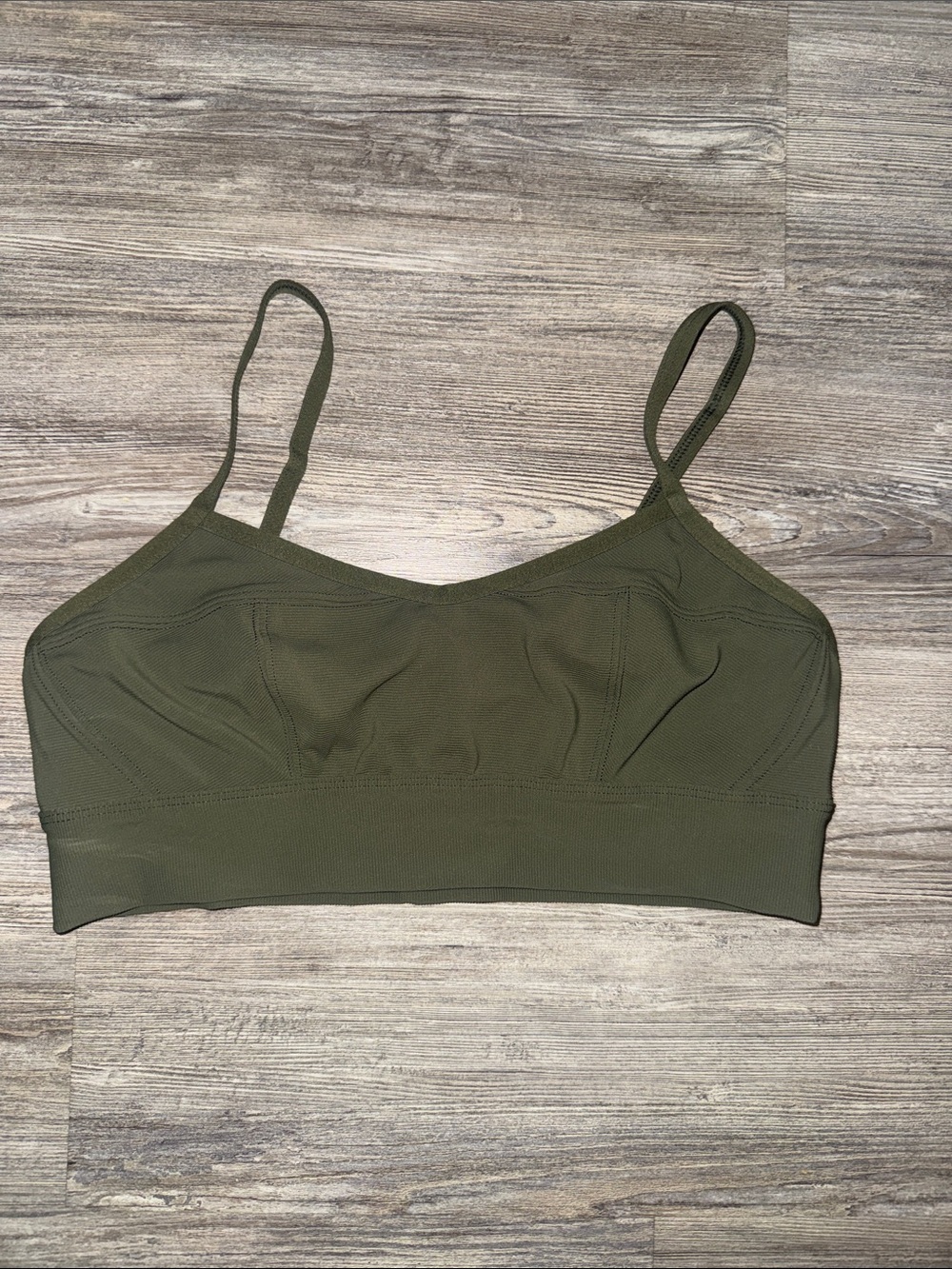 Offline Everyday Olive Bralette with Thin Adjustable Straps